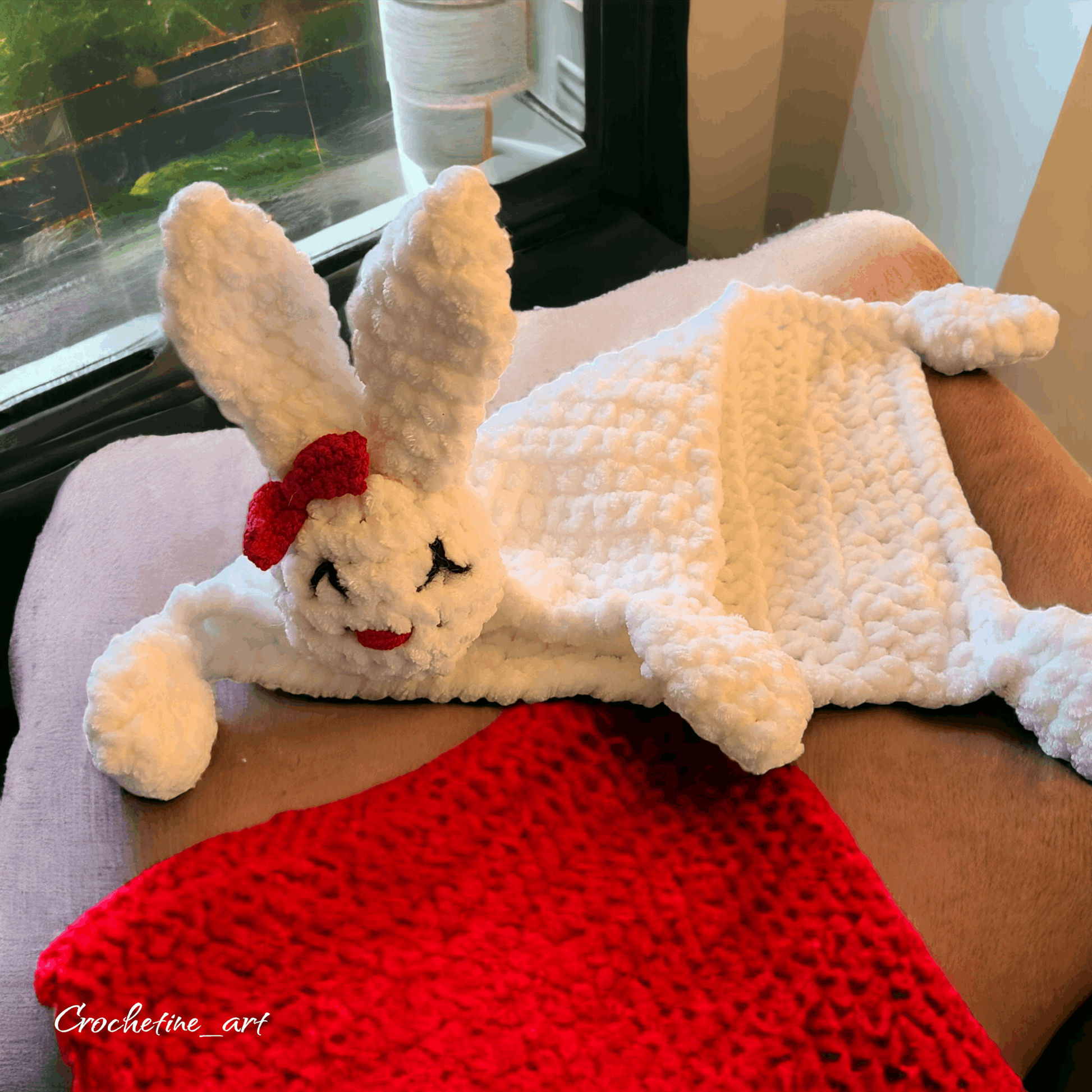 Peluche Doudou Lapin Chiffon Blanc tout doux