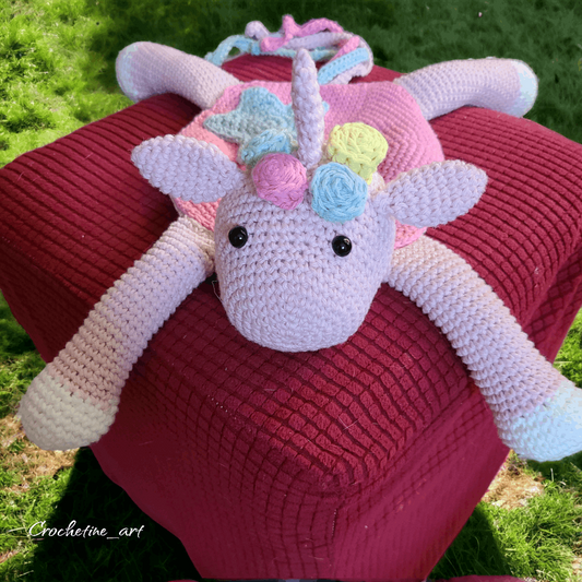 Peluche Doudou Chiffon Licorne arc en ciel