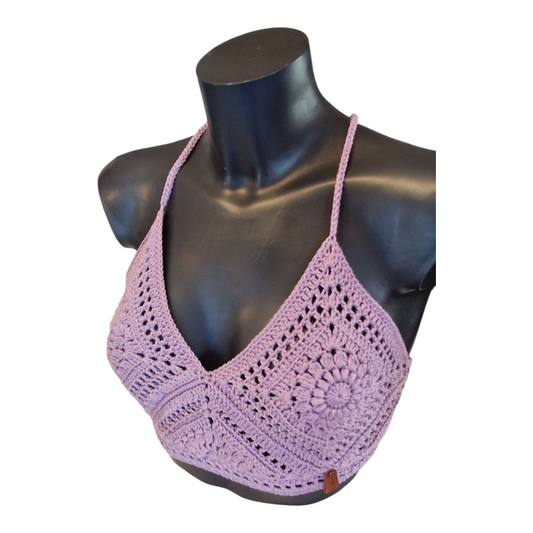 Haut crop top au crochet fait main