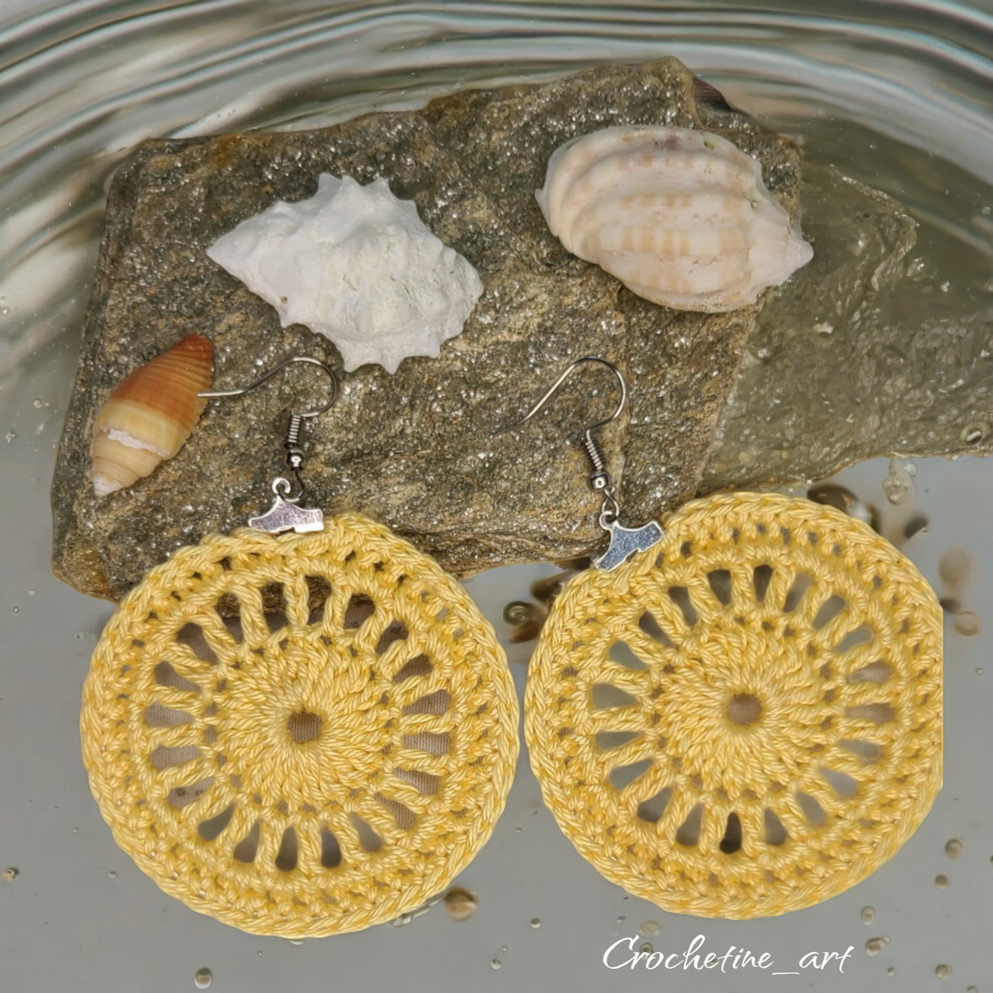 Boucles d'oreilles créoles Victoria Crochetine_art